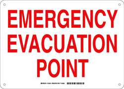 BRADY SPC ABSORBENTS 123812 EMERGENCY EXIT SIGN,ALUM,10X14",RED/WHT