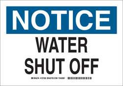BRADY SPC ABSORBENTS 127358 NOTICE SIGN,7X10",BLK AND BLE/WHITE