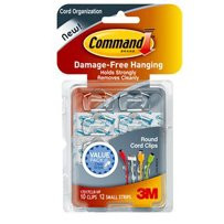 3M 17017CLR-VP CMD CLEAR ROUND CORD CLIPS