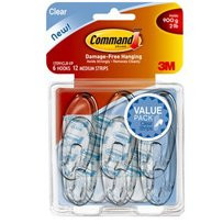 3M 17091CLR-VP CMD MEDIUM CLEAR HOOKS