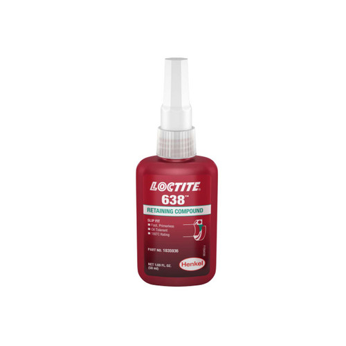 LOCTITE 1835936 RETAININGCOMPOUND,638,50MLBOTTLESIZE,HIG