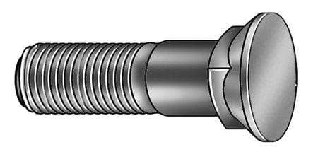 EARNEST MACHINE PRODUCTS CO. 1CGA3 PLOW BOLT DOMED 1-8X3 1/2 IN PLAIN PK5
