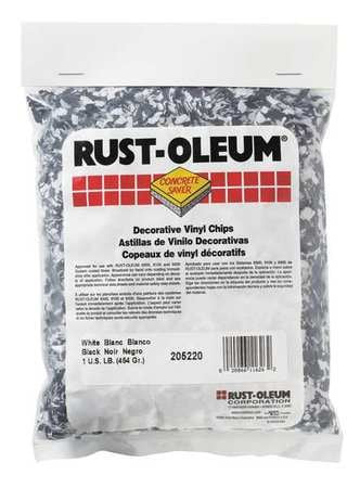 RUST-OLEUM 205220 FLOOR CHIP,BLACK/WHITE,1 LB,BAG