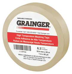 GRAINGER GLOBAL SOURCING 20PH96 MASKING TAPE NATURAL 1IN X 60 YD.