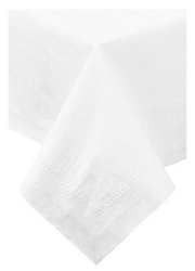 HOFFMASTER 210066 TISSUE/POLY TABLECOVERS, 72" X 72", WHIT