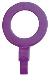 LABEL SAFE 260007 FILL POINT ID WASHER,1 NPT,PURPLE,PK6