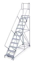 COTTERMAN 2612R2632A6E24B4C1P3 ROLLING LADDER HNDRL PLTFM 120 IN H