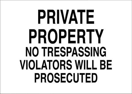 ZING ENTERPRISES, LLC 2742 ZING ECO SECURITY SIGN PRIVATE PROPERTY 