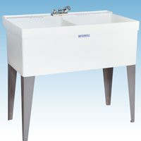 E.L. MUSTEE  SONS INC 27F LAUNDRY TUB, DOUBLE, WHITE, 40 X 24-IN.
