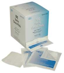 PAC-KIT 3-202G GAUZE PAD STERILE WHITE NO GAUZE PK100