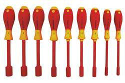 WIHA TOOLS 32288 9 PIECE 3/16 TO 5/8" INSULATED NUTDRIVER