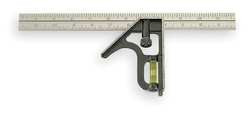 JOHNSON 400 COMBINATION SQUARE,12 IN,ZINC HEAD