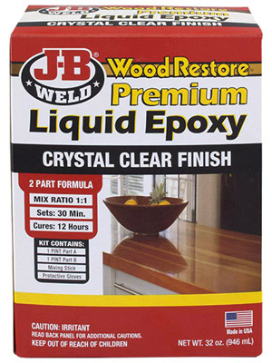 J-B WELD 40002 EPOXY KITY WOOD RESTORE CLEAR 24 OZ.