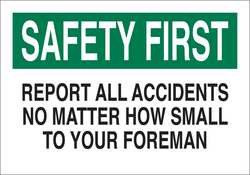BRADY SPC ABSORBENTS 41215 SAFETY SIGN,10X14,ENGLISH