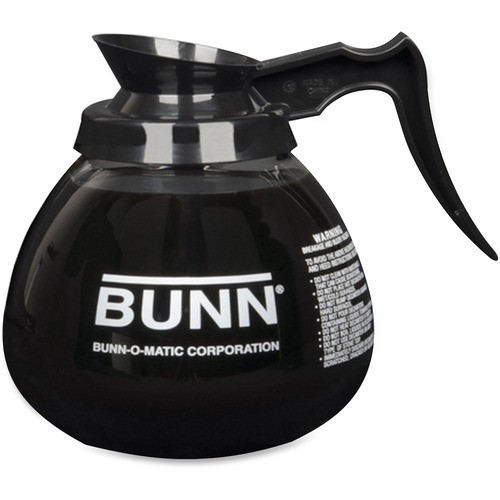 BUNN-O-MATIC CORP 424000101 12-CUP DECANTER,REGULAR,CLEAR/BLK HANDLE