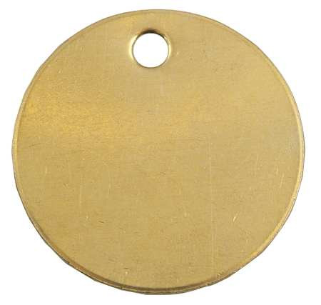 C.H. HANSON 42822 BLK TAG 1 X 1 IN BRS RND PK25