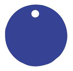 C.H. HANSON 43016 BLANK TAG,ALUMINUM,3IN H,3IN W,BLUE,PK5