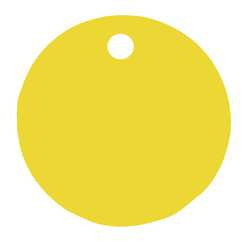C.H. HANSON 43083 BLANK TAG,ALUM,2IN H,2IN W,YELLOW,PK5