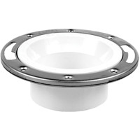 OATEY 43499 CLOSET FLANGE- SS RING PVC 4IN