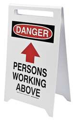 BRADY SPC ABSORBENTS 47239 WARNING SYSTEM FLOOR STAND,20"X12"