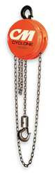 COLUMBUS MCKINNON 4734 CYCLONE HOIST 1 TON W/ 20FT LIFT