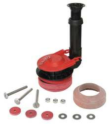 KORKY 5030BP FLUSH VLV KT PLASTIC RUBBER SS BLACK/RED