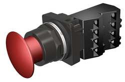 SIEMENS 52BP2A2G PUSH BUTTON 30MM 1.73INMUSHROOM 2NC RED