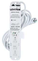 LEVITON 5304M-1N5 OUTLET STRIP,15 A,15 FT CORD L,4 OUTLETS
