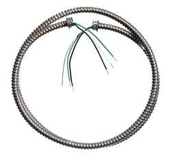 ROMEX (SOUTHWIRE REGISTERED TRADEMARK) 55292501 METAL WHIP 14/4 SOLID LOCK NUT
