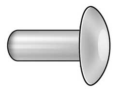 HANSON RIVET 55A0412-EA-250 RIVET BRAZIER 1/8 DIA 3/4 L PK 250