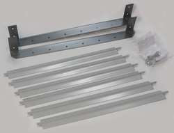 DAYTON 5ZKE1 LOUVER SET GRAY 13-1/8 IN H STEEL