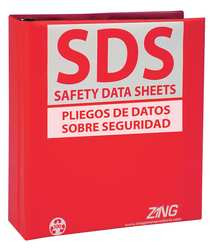 ZING ENTERPRISES, LLC 6034 ZING ECO GHS-SDS BINDER (ENGLISH/SPANISH
