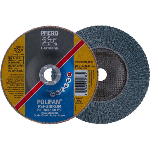 PFERD 62063 FD 62063 7X7/8 ZIRC POLIFAN 60