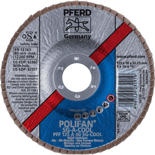 PFERD 62365 FLAP DISCS; ABRASIVE TYPE: COATED ; FLAP