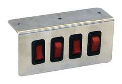 BUYERS PRODUCTS 6391004 SWITCH PANEL, QUAD, ON-OFF ILLUMINATED, 