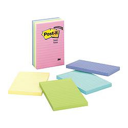 3M OFFICE SUPPLIES (OFSD) 660-5PK-AST STICKY NOTES 4X6 IN. ASSTD PASTEL PK 5