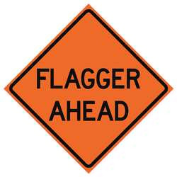 USA-SIGN 669-C/36-MFO-FA TRAFFIC SIGN FLAGGER AHEAD H 36 IN.
