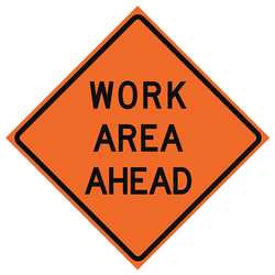 USA-SIGN 669-C/36-MFO-WA 36IN WORK AREA AHEAD MARATHON