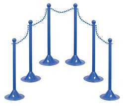 MR. CHAIN 71006-6 LIGHT DUTY STANCHION 41 IN H BLUE