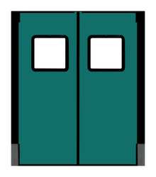 CHASE 7284RD25JAD H1849 SWINGING DOOR 7 X 6 FT JADE POLYET