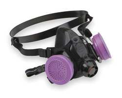 HONEYWELL 770030S HALF MASK RESPIRATOR,SILICONE,BLACK