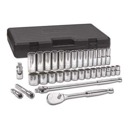 GEARWRENCH 80714D SET SKT STD/DP SAE 1/2DR12PT