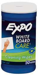 EXPO 81850 DRY ERASE BOARD CLEANING WIPES,6X9",PK50