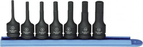 GEARWRENCH 84912 7 PIECE 3/8" DRIVE METRIC IMPACT HEX BIT