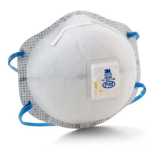 3M 8576 DISPOSABLE RESPIRATOR,UNIVERSAL,P95,PK10