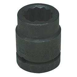 WRIGHT TOOL 8744 IMPACT SOCKET 1 IN DR 1-3/8 IN 12 PT