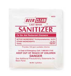 DRACKETT PROFESIONAL 90223 POWDER BEER CLEAN SANITIZER PK100