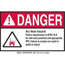 BRADY SPC ABSORBENTS 98464 ARC FLASH PROTECTION LABEL 4INHX6INW PK5
