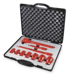 KNIPEX 98 99 11 S6 INSULATED SOCKET WRENCH SET,10 PC.