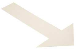 MIGHTYLINE ARROW10W IND FLOOR TAPE MARKERS ARROW WHITE PK 50